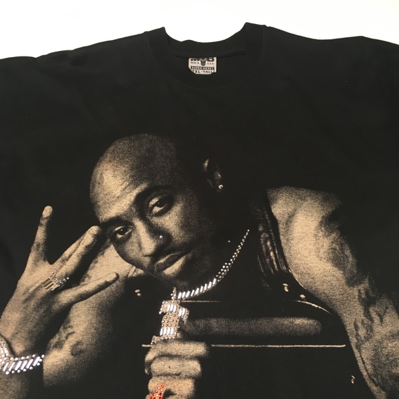 VTG 90s TUPAC SHAKUR Westcoast Bootleg Raptees - Picture 2 of 7